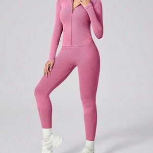 Pink Ribbed 2 piece set